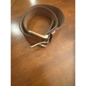 Vera Pelle Leather Belt Italian Brown Sz 32 thumbnail 4