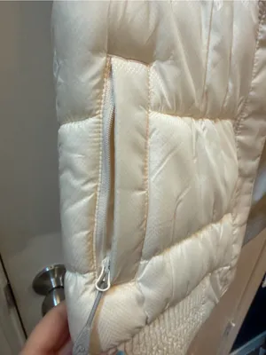 Merrell Women's Cream Quilted Hooded Puffer Vest with hood thumbnail 5