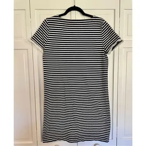 J. Crew striped ruffle sleeve shirt sleeve dress medium thumbnail 6