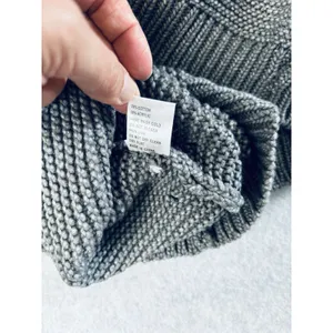 Women’s Poll Grey‎ Chunky Pullover Knit Sweater Oversized Medium Large thumbnail 6