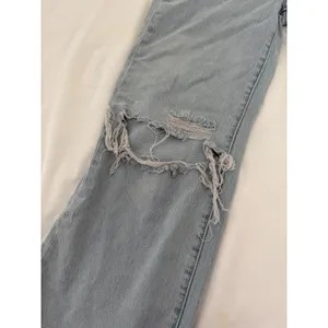 Rollas Eastcoast Flare Jeans Light Wash Distressed High Rise Wide Leg‎ 27 x 28 thumbnail 6