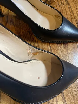 Coach Black Leather Waverly Bead Chain Pointed Toe Pumps Size 7.5 B (FLAWED) thumbnail 4