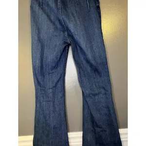 We The Free Jeans Women 29 Medium Blue High Rise Flare Paperbag Stretch Denim thumbnail 6