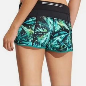 Athleta Women Sz S Track This Run Nepali Teal Green Black 3” Athletic Shorts thumbnail 1