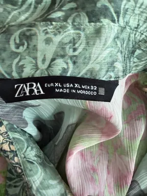 ZARA Floral Button Down Shirt Size XL Womens thumbnail 7