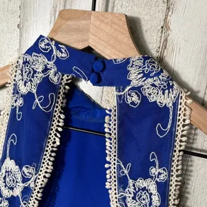 Lovers + Friends Revolve Moonlit Mini Dress Lace Royal Blue HalterWomens XS thumbnail 5