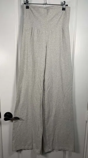 Brandy Melville High-Waisted Wide-Leg Lounge Pants in Heather Grey thumbnail 1