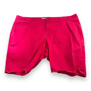 5/$65 Old Navy Womens Shorts‎ Sz 18 Ruby Pink Longer Length Cut Off thumbnail 3