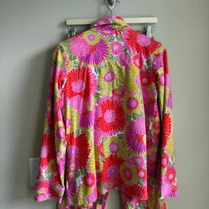 Bed Head PJs + Trina Turk pink yellow floral pajama set women's S organic cotton thumbnail 7