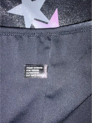 Torrid Active Grey Shiny Stars Zip Front Sports Bra Size 00 US 10 Sporty thumbnail 5