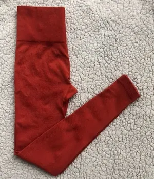 Orange high waisted yoga pants. Size XS. thumbnail 1