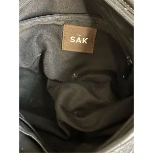 SAK black Rough Leather Satchel Purse Bag thumbnail 7