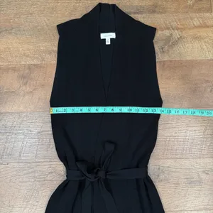 Calvin Klein Black Belted Sleeveless Cardigan Belted Duster thumbnail 11