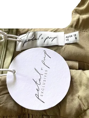 Petal & Pup Orin Wide Leg Jumpsuit Beige Size 8 NWT Neutral Coastal Boho Wedding thumbnail 3