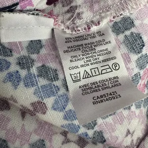 Loft Petites Skirt Womens 10P Purple Geometric Medallion Linen Blend Wrap Midi thumbnail 6