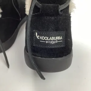 Koolaburra by UGG Shazi Black Suede Short Boots Tie Back Zip Size 9 NWOT thumbnail 6