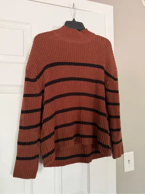 Evereve Brown Mock Turtle Neck Brown Sweater thumbnail 2