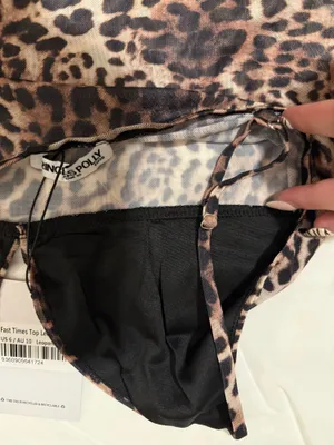 NWT Princess Polly Fast Times Top in Leopard Size Women’s US 6 thumbnail 4