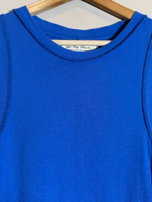 Free People We The Free Go To Tank Top Women's XS Dragonfly Blue Bohemian NWT thumbnail 4