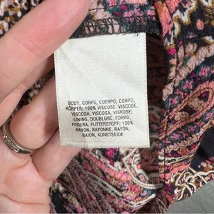 Anthropologie Maeve Brown‎ Pink Leopard Paisley Print Milo Dress thumbnail 7