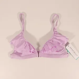 NWT Seafolly X Revolve Shine On Fixed Tri Bikini in Lilac thumbnail 3