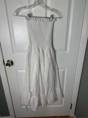 Reformation Laurine Dress in Ivory XS thumbnail 5