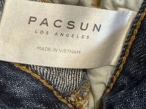 PACSUN High Rise Straight leg Buttonfly Two Tone Denim Jeans Women’s Sz 22 thumbnail 8