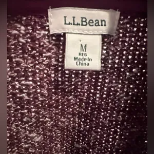 L.L. Bean Women's Burgundy Open-Front Cardigan thumbnail 2