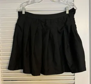 Faded Rose XL Blk Short Pleated Circle Skirt thumbnail 1