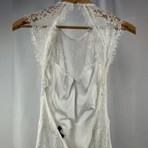 Lulus Romance Language Backless Lace Dress‎ in White Size Small thumbnail 8