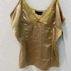 Apostrophe NWT Gold Lace Cami Size M thumbnail 3