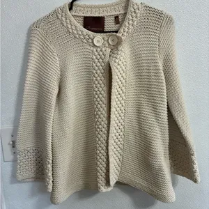 525 America Cream Textured Cardigan S thumbnail 1