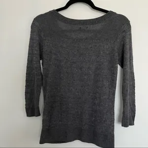 Aerie Sweater Women's Size M Lightweight Pockets Charcoal Gray thumbnail 7