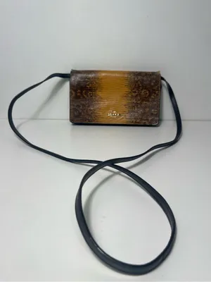 Coach Hayden Anna Foldover Lizard Embossed Leather Crossbody Clutch thumbnail 2