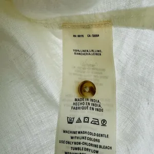 Maeve Anthropologie Linen Too Lace Up Cream Coastal Minimalist Preppy Nautical thumbnail 5