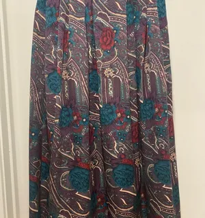 Vintage 1980s/1990s Prophecy By Dark Purple Midi Maxi Floral Skirt M thumbnail 4