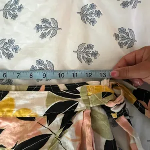 Rachel Zoe‎ 100% Linen Floral Faux Wrap Midi Skirt Pink Yellow Green Small thumbnail 4