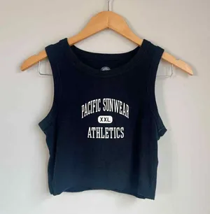 Pacsun Pacific Sunwear Black Cropped Tank Top Size Medium thumbnail 1