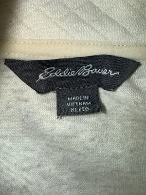 Eddie Bauer Women Beige Quilted Full Zip Hoodie Jacket-XL thumbnail 2