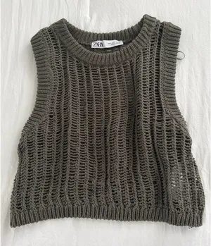 Knitted ZARA Crop Top S thumbnail 2