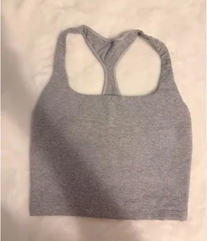 Free people Gray racer back top thumbnail 1