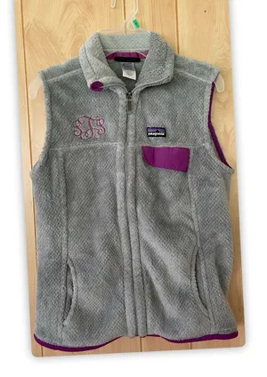 Patagonia Womens size Small Re-Tool Polartec Fleece‎ Full Zip Vest Gray thumbnail 1