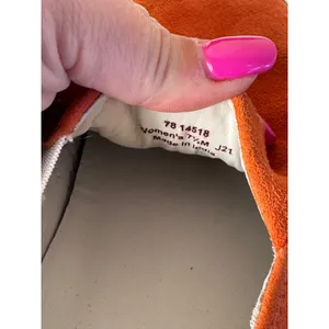 Johnston Murphy Slip On Shoes Womens 7.5 Orange Suede Travel‎ Comfort Minimalist thumbnail 8