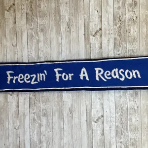Tennessee Special Olympics Scarf Freeze For A Reason Blue White Knit Polar Bear‎ thumbnail 4