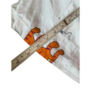 Aegean Apparel Cat Print 100% Cotton Pajama Set White Womens Medium EUC thumbnail 14