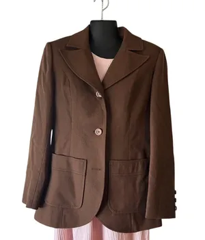 Pendleton Brown Wool Made In USA Blazer Jacket Top thumbnail 1