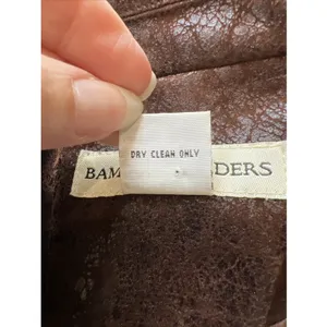 Bamboo Traders Brown Faux Leather‎ Jacket Size Medium Crackled Western Boho Y2K thumbnail 4