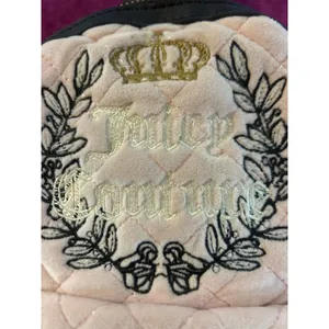 JUICY COUTURE Royal Moment Backpack Quilted Pink Velour Purse Bag Y2K McBling thumbnail 4