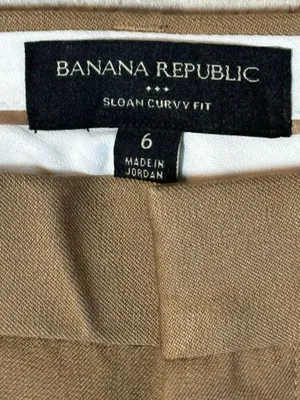 Banana Republic Sloan Curvy Fit Size 6 Camel Tan Dress Pants thumbnail 7