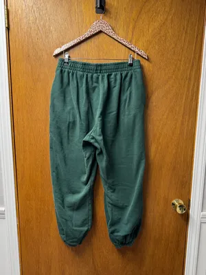 The Bar Varsity Fleece Sweatpants Hunter Green White XL READ thumbnail 15